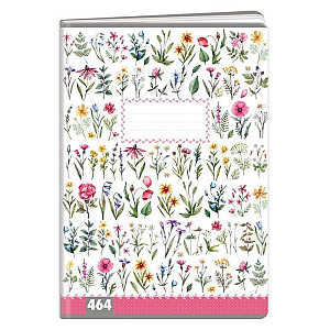 Sešit A4, 60 listů, typ 464 květiny
