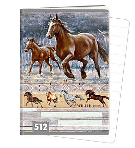 Sešit A5, 10 listů, typ 512 Wild horses