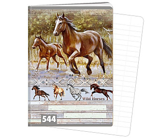 Sešit A5, 40 listů, typ 544 Wild horses