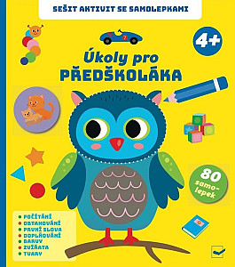 Sešit aktivit se samolepkami Úkoly pro předškoláka 4+