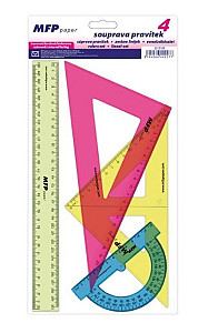 Set 4 ks rýsovacích potřeb COLOURS  - mix barev