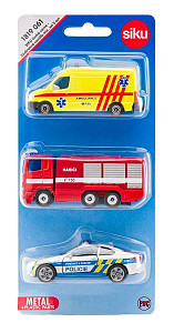 SIKU Set mix policie, hasiči, ambulance