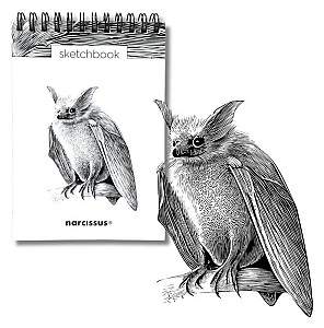 Skicovací spirálový notes A6 - Netopýr
