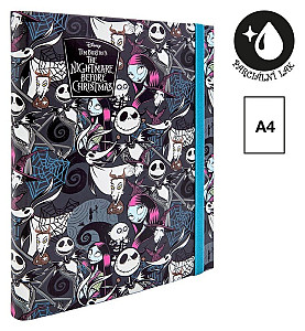 Školní box s gumičkou, Tim Burton 1, A4, černé