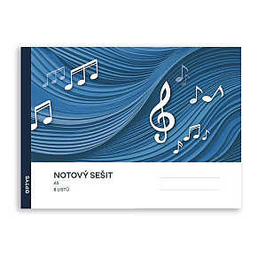Školní sešit notový, 8 listů