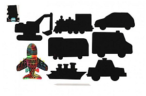 Škrabací obrázek Dopravní prostředky/8 ks