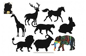 Škrabací obrázek Zvířata/8 ks