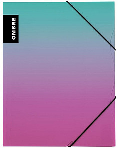 Sloha s gumou A4 PP OMBRE růžová