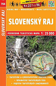 Slovenský Raj 1:25T/704 Turistická mapa SHOCart
