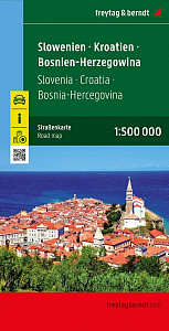 Slovinsko-Chorvatsko-Srbsko-Bosna-Hercegovina-Černá Hora-Makedonie 1:1 000 000 / automapa