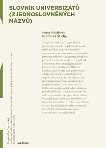 Slovník univerbizátů (zjednoslovněných názvů)