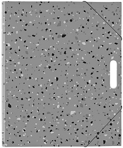 Složka na výkresy A4 - terrazzo šedá
