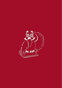 Složka univerzální, A4, motiv sova, bordó