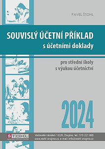 Souvislý účetní příklad s účetními doklady 2024