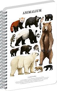 Spirálový blok Animalium - Medvědovité šelmy, čistý, A5