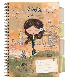 Spirálový sešit A5 s pořadačem Anekke