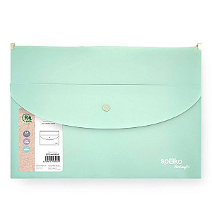 Spoko ReLeaf obálka se zipem a kapsa s drukem A4 SoftTouch - zelená