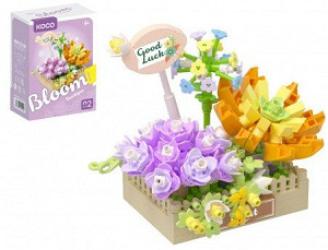 Stavebnice mini Květinové aranžmá sukulentů 295 dílků