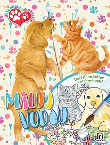 Štěňátka a koťátka - Maluj vodou A4