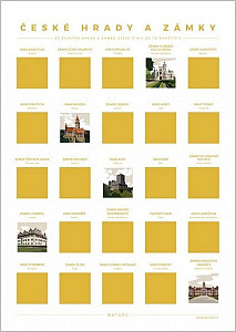 Stírací plakát TOP 25 hradů a zámků