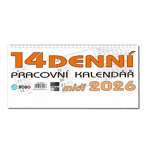 Stolní kalendář 2026 pracovní MIDI 14denní