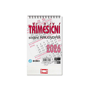 Stolní kalendář 2026 tříměsíční