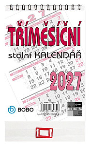 Stolní kalendář 2027 tříměsíční