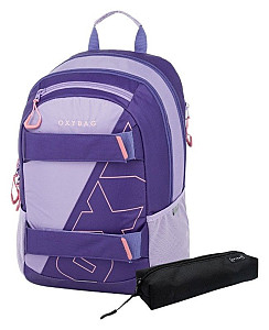 Studentský batoh + etue OXY SPORT Half Violet