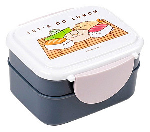 Svačinový box s příborem Bento box Pusheen - Bento Club