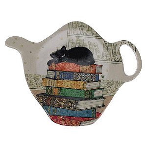 Talířek na čajové sáčky BUG ART KIUB - Kočka na knihách