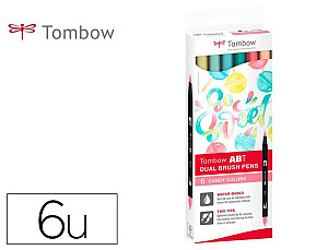 Tombow ABT Dual Pen Brush Sada oboustranných štětcových fixů - Candy colours 6 ks