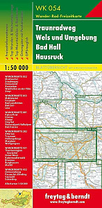 Traunradweg - Wels und Umgebung - Bad Hall - Hausruck, Wanderkarte 1:50.000 / Turistická mapa
