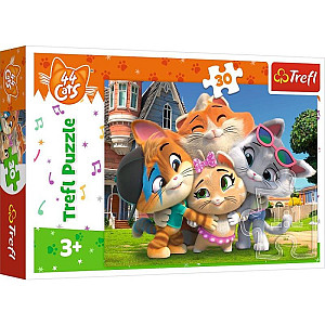 Trefl Puzzle 44 koček: Přátelství 30 dílků