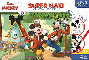 Trefl Puzzle Mickeyho klubík super maxi 24 dílků - oboustranné