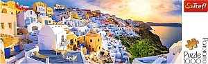 Trefl Puzzle Západ slunce na Santorini, Řecko 1000 dílků Panoramatické