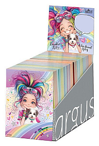 Trhací zápisník 9x12cm Rainbow Ella