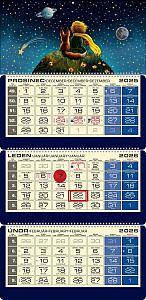 Tříměsíční kalendář 2026 LUXUS - MALÝ PRINC