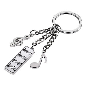 Troika klíčenka - noty, houslový klíč, notový sešit 