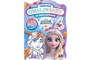 Tvarované omalovánky se samolepkami - Ledové království