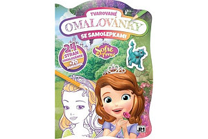 Tvarované omalovánky se samolepkami - Sofie první