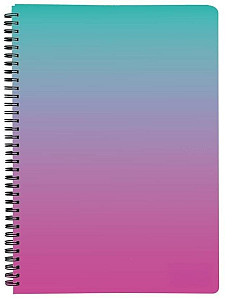 Twin wire blok A4 PP OMBRE růžová