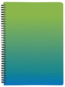 Twin wire blok A4 PP OMBRE zelená