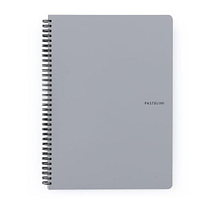 Twin wire blok A4 PP PASTELINI šedá