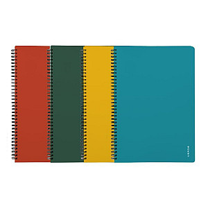 Twin wire blok A4 PP VERDE mix barev