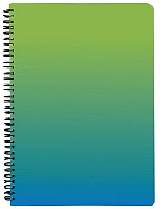 Twin wire blok A5 PP OMBRE zelená