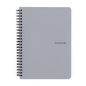 Twin wire blok A5 PP PASTELINI šedá