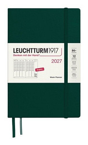 Týdenní plánovač Forest Green, Paperback B6+ 2027, anglicky