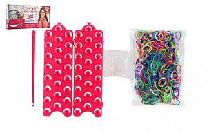 Udělej si svůj náramek - gumičky 600 ks + náčiní + pletací stav