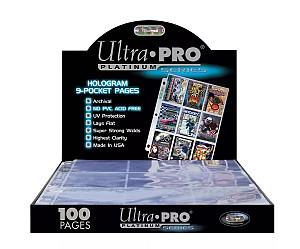 UltraPRO: Platinum stránkové obaly na 9 karet - 100 ks/balení