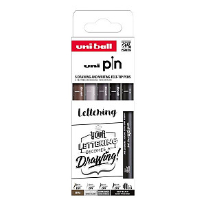 UNI PIN Creative Writing -  sada Lettering (5 ks)